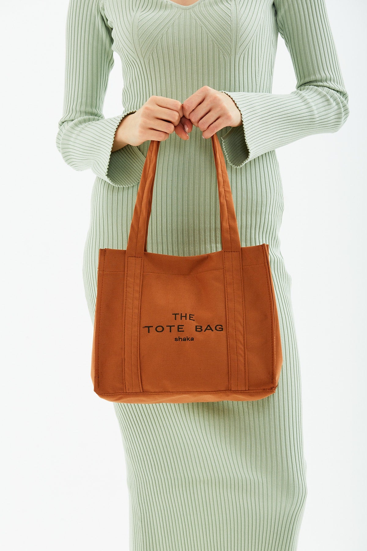 Tile U45 Snap Closure The Tote Bag Embroidered Canvas Fabric Casual Women'S Arm And Shoulder Bag 25