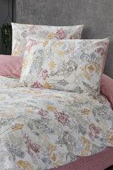 Ranforce Single Fitted Elastic Bed Linen Duvet Cover Set Antique Dried Rose - Swordslife