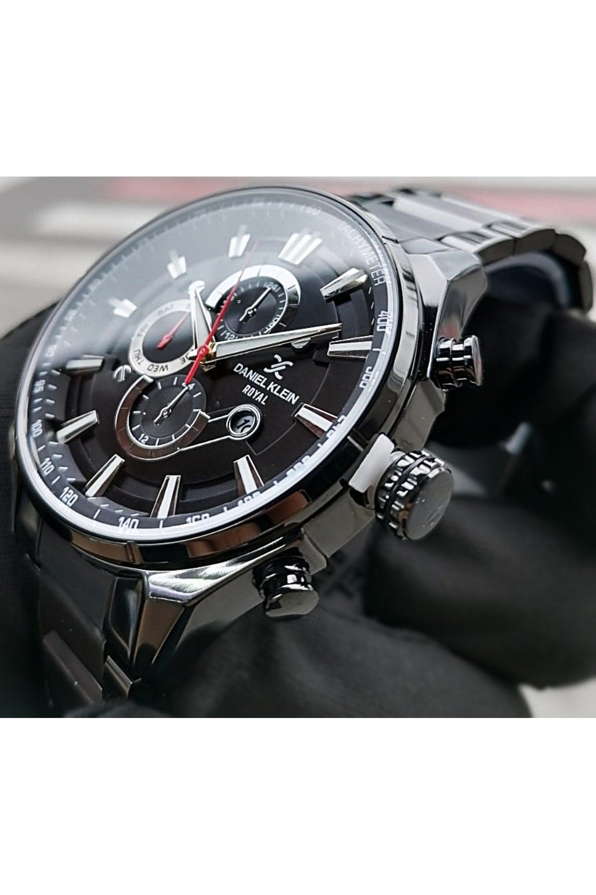 Black Men's Wristwatch 3 Atm Waterproof Stainless Steel Machine Guaranteed