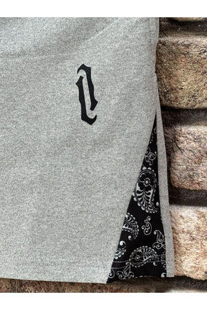 Men'S White Vertical Printed Oversize T-Shirt Shorts Set