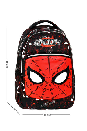 3-Pack Primary School Spider-Man Patterned School Bag For Boys With Food And Pencil Holder