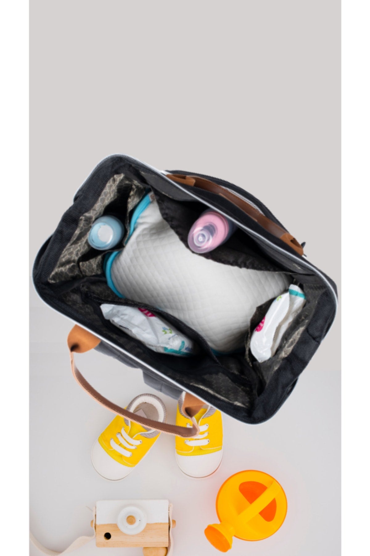 Luxuriöser, wasserdichter, schmutzabweisender Babypflege-Rucksack und Aufkleberset für Schwangerschaft und Baby-Fotoshooting