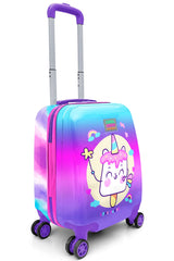 Kids Colorful Batik Unicorn Ice Cream Pattern Kid Suitcase 16721