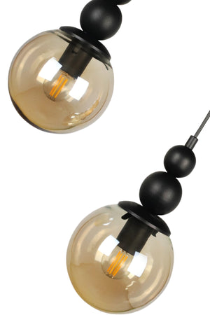 Infinite 2Nd Chandelier Black Honey Glass