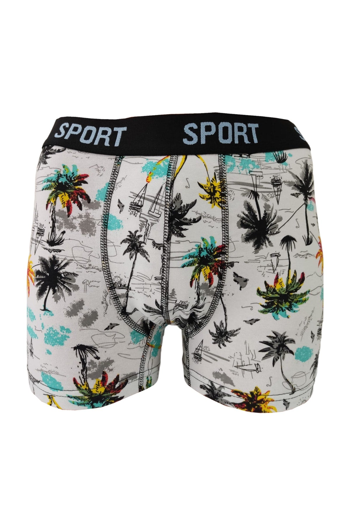 Gemusterte 5-teilige Premium-Boxershorts aus gekämmter Baumwolle und Lycra für Herren