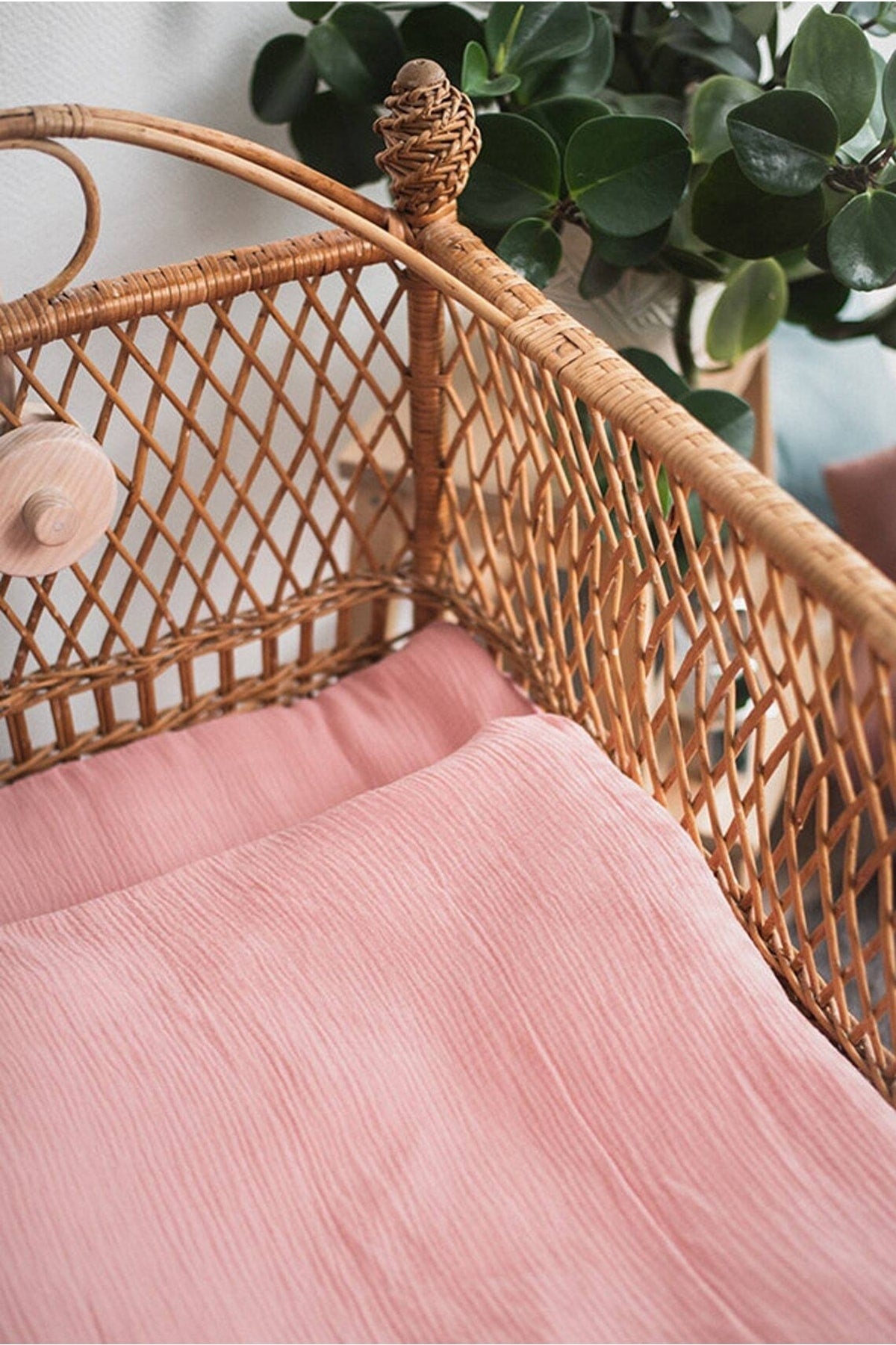 Muslin Baby Duvet Cover Set 70X130 Cm 100% Organic Cotton (Cri̇Ncle Muslin) 15 Cm Bed Height