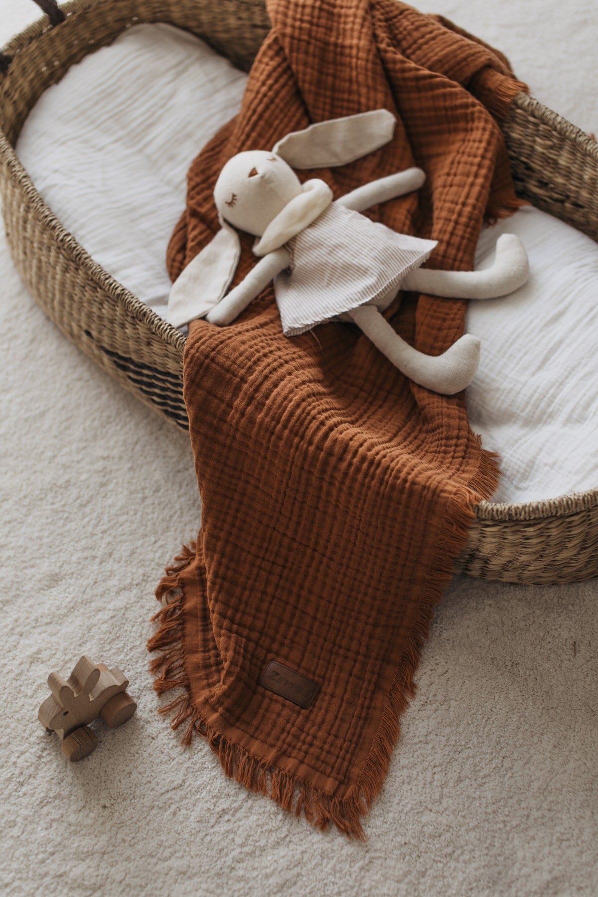 Cinnamon Muslin 4 Layer Muslin Baby & Kids Muslin Cover 100% Cotton 110x110cm