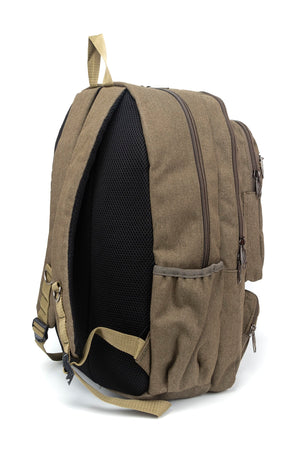 17 Zoll Canvas-Tages- und Bergsteigerrucksack mit mehreren Fächern und Laptopfach