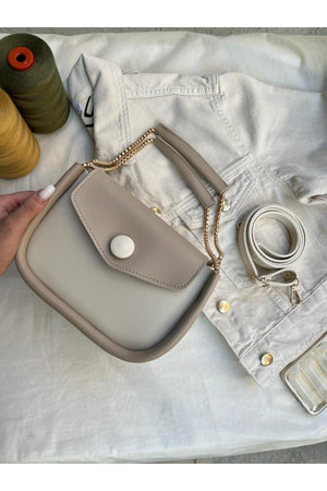 Women'S Mink Cream Chain Baguette Bag