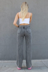 Smoked Bunny Super High Waist Wide Leg Denim Jeans- Wide Leg - Swordslife