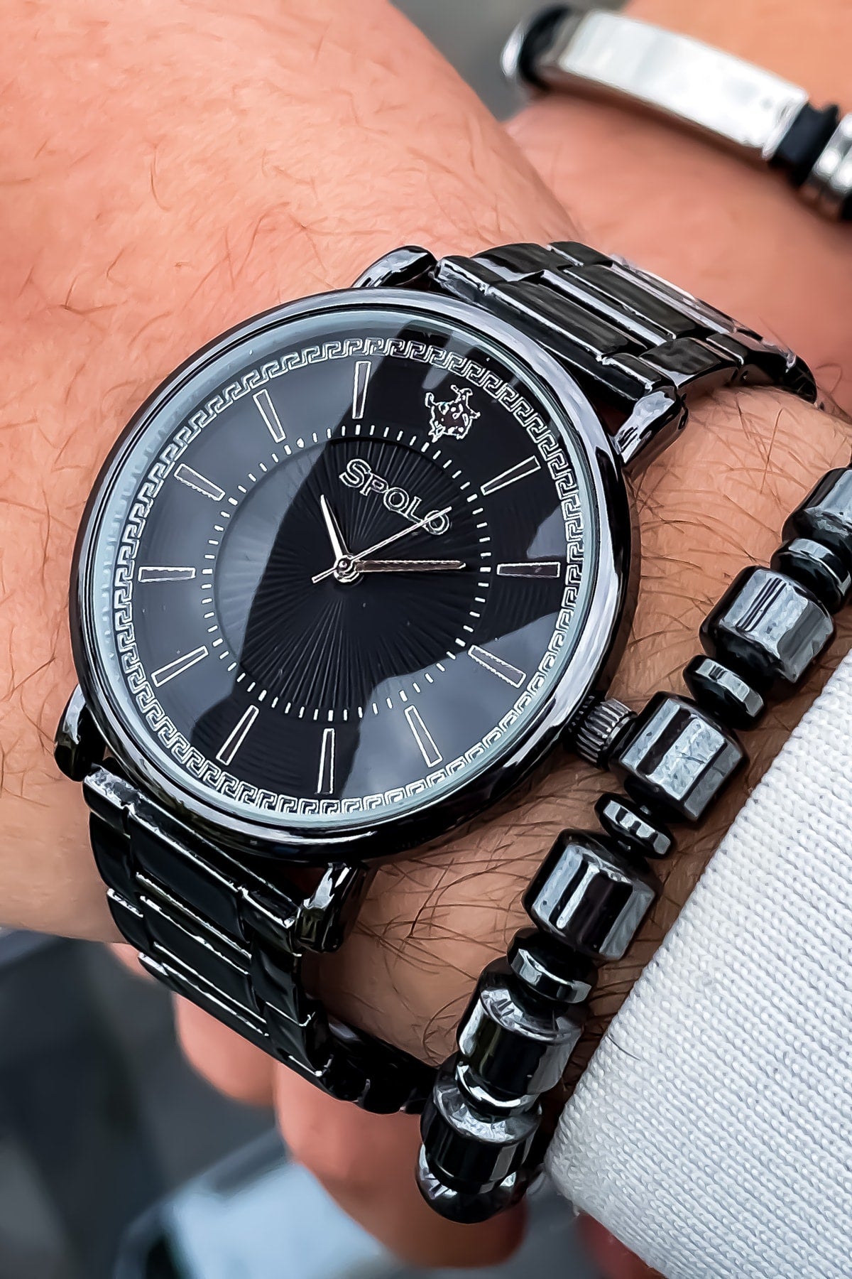 Steel Band Men'S Wristwatch Waterproof+Wristband