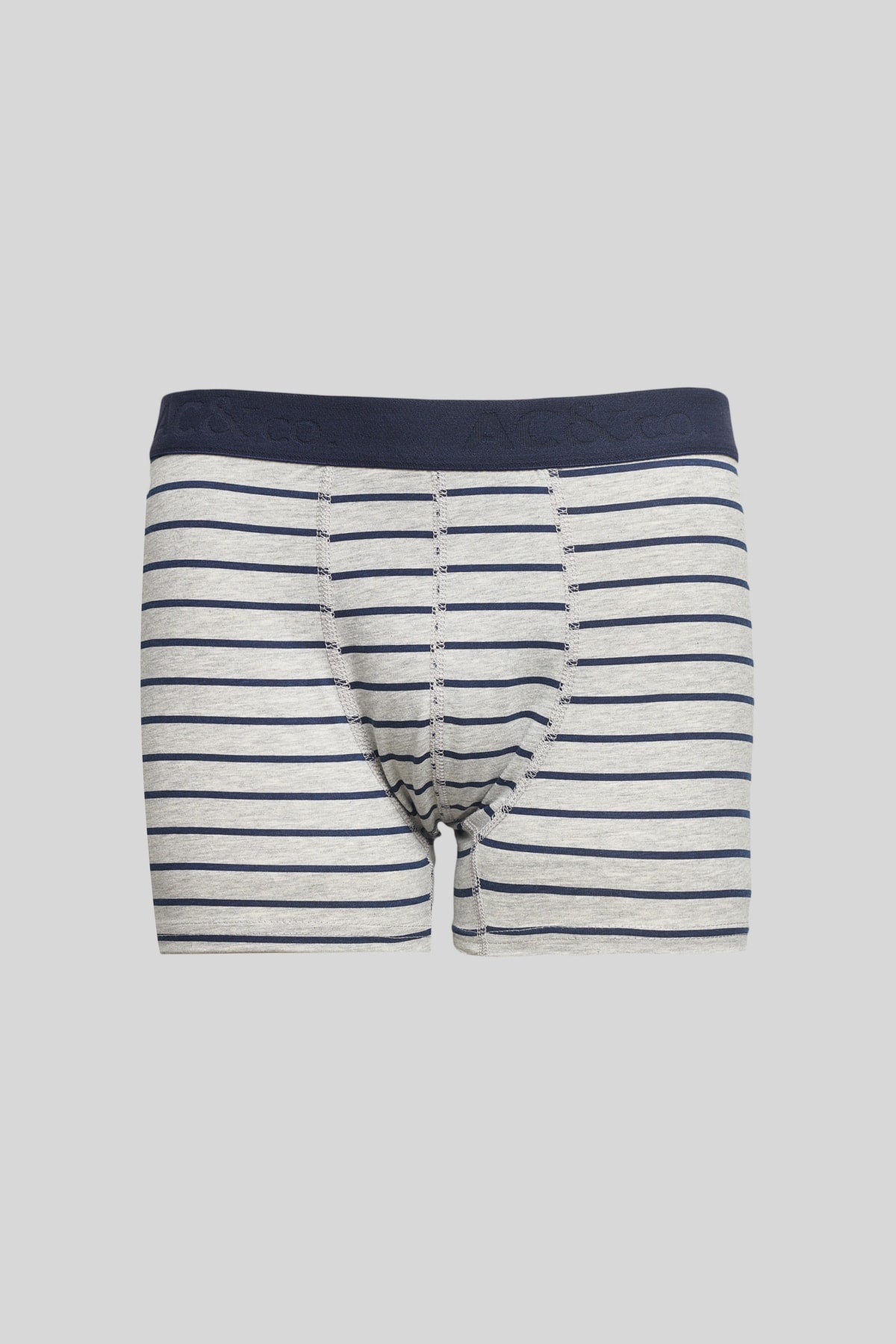 Men'S Navy Blue-Grey 3-Pack Cotton Flexible Boxer