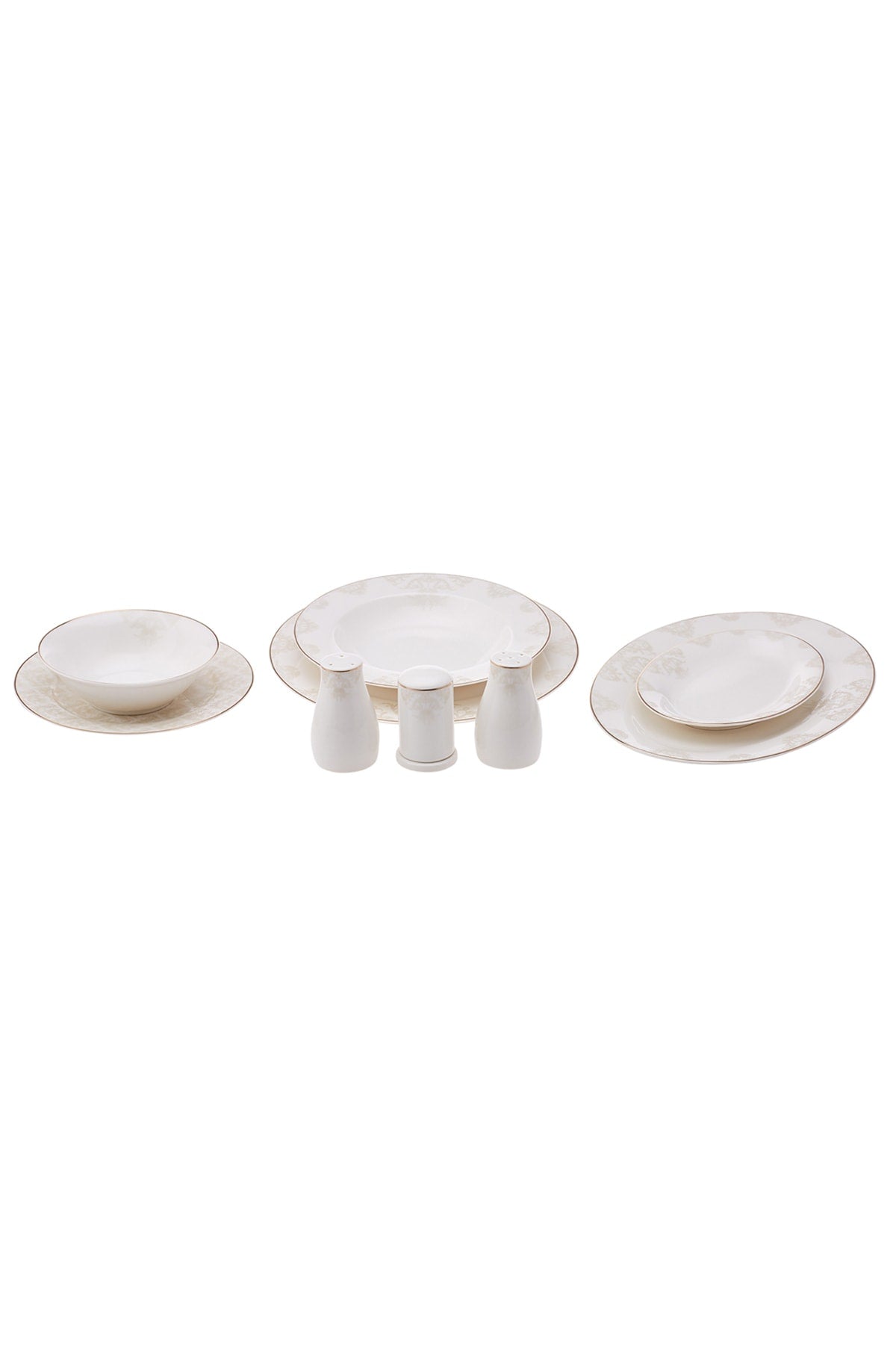 Siena 56 Piece Porcelain Gold Dinner Set For 12 People