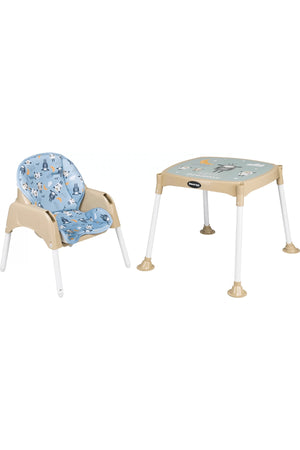 Baby Fütterung 3In1 Arbeitstisch Hochstuhl Creme Lamm