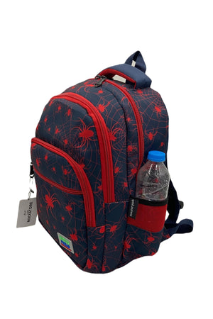 Orthopädische Rückenstütze für Jungen mit Spinnenmuster, Grundschultasche mit Ernährungs- und Bleistifthalter