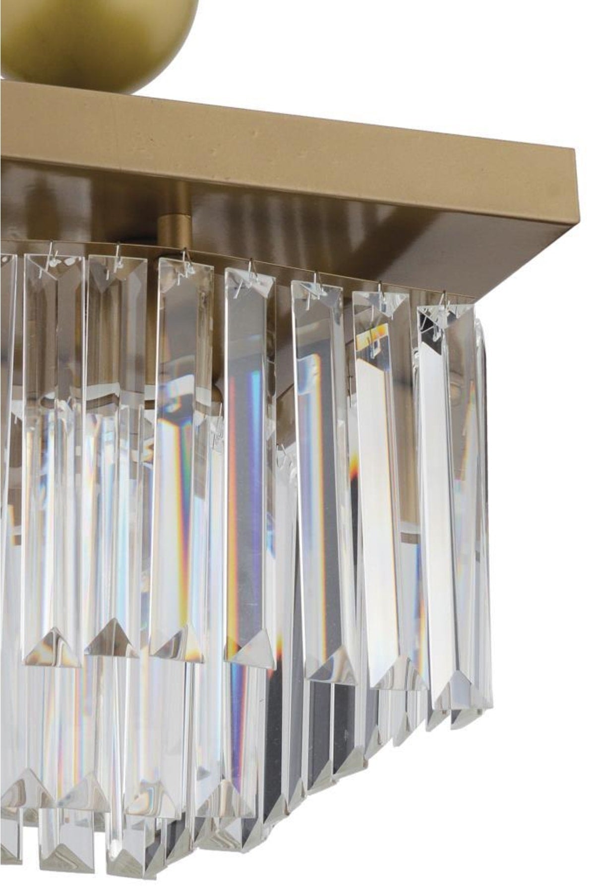 Yasemin 30 cm quadratischer antiker Kristallstein-Kronleuchter