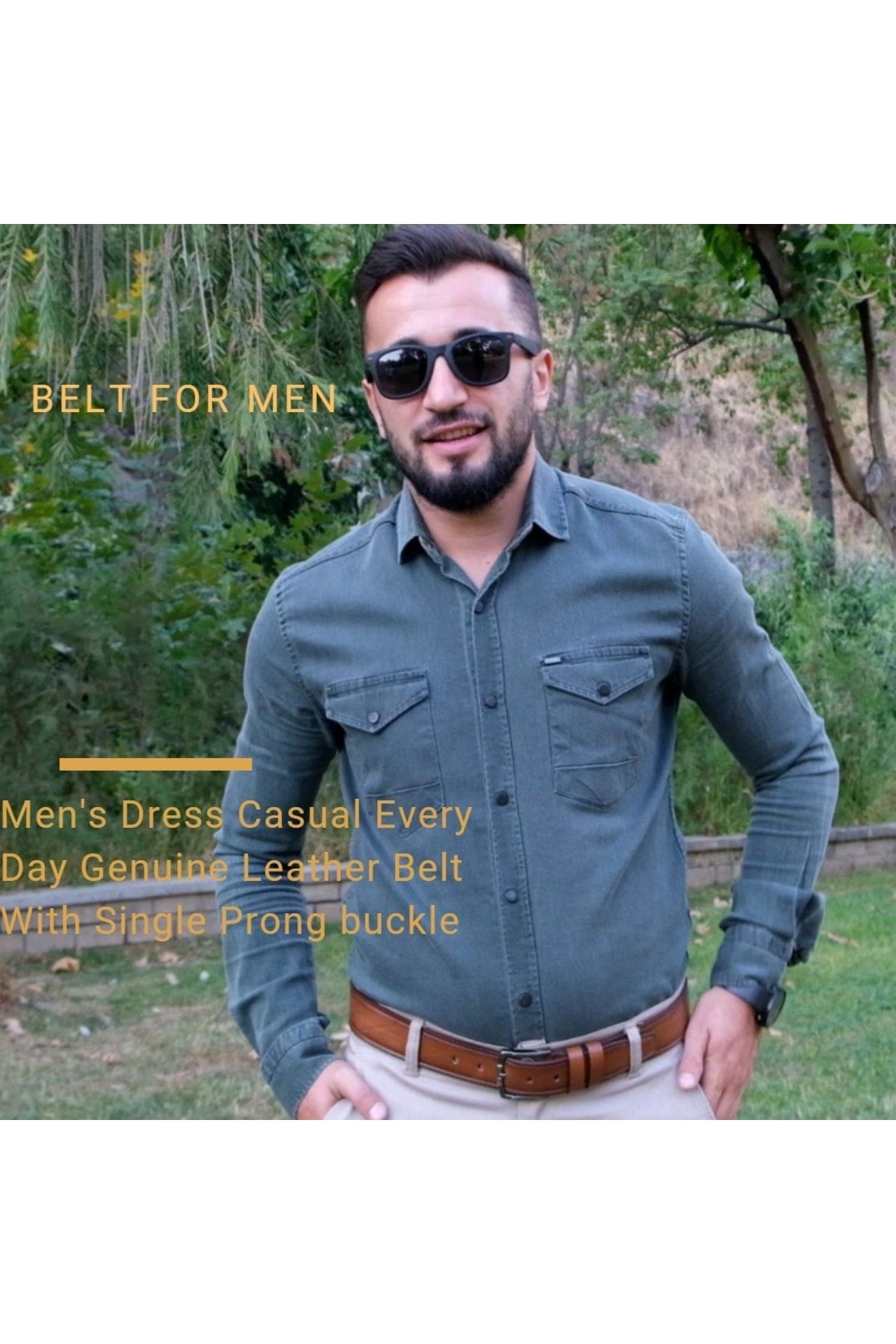 Echter Herren Ledergürtel 4 cm für Jeans Leinen und Stoffhosen