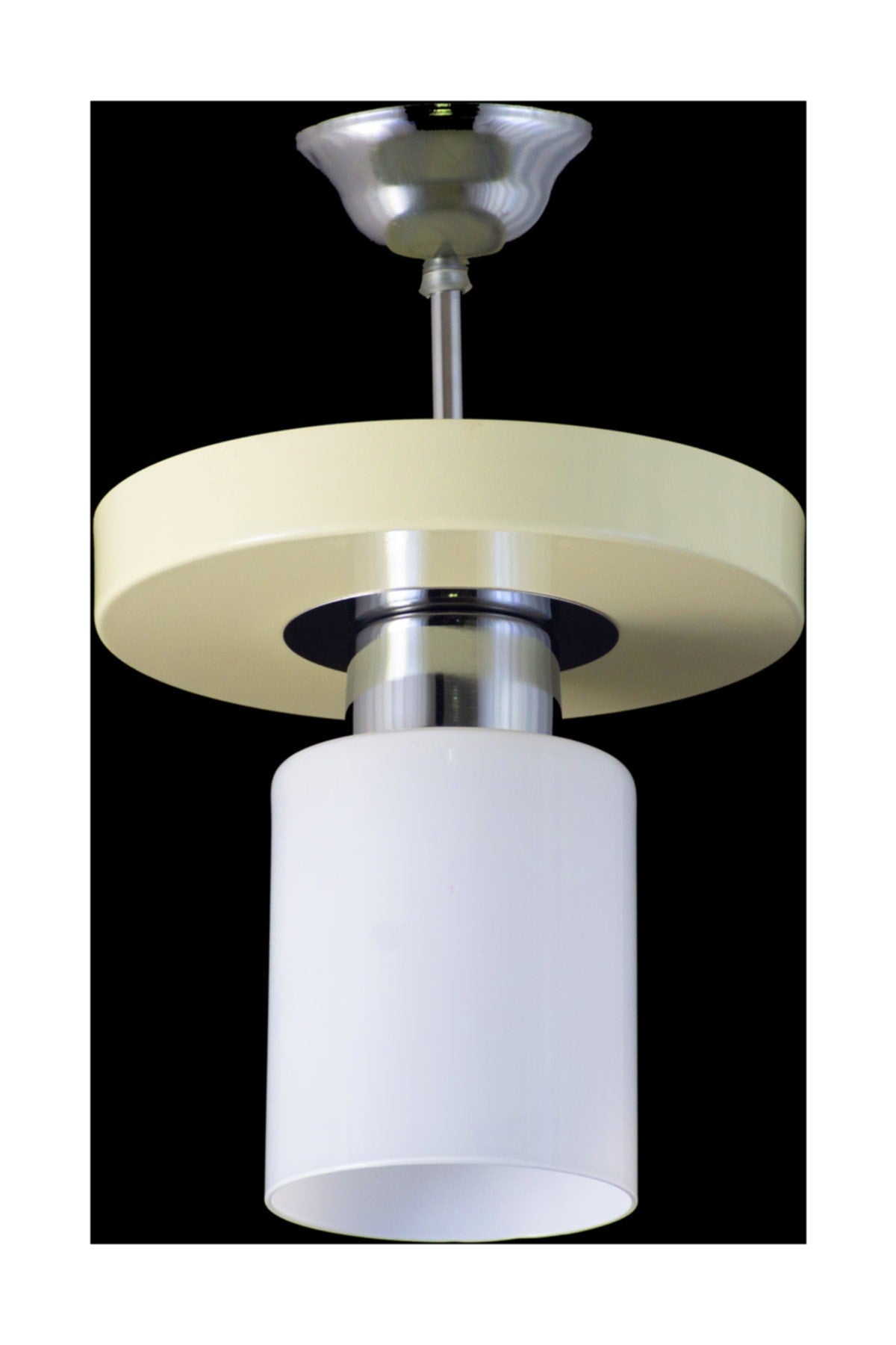 Single Modern Sports Model Round Tray Cream Chandelier