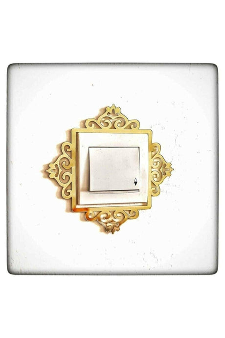 5 Pin Socket Switch Frame Gold Color Mirrored Plexi Decoration Product - Swordslife