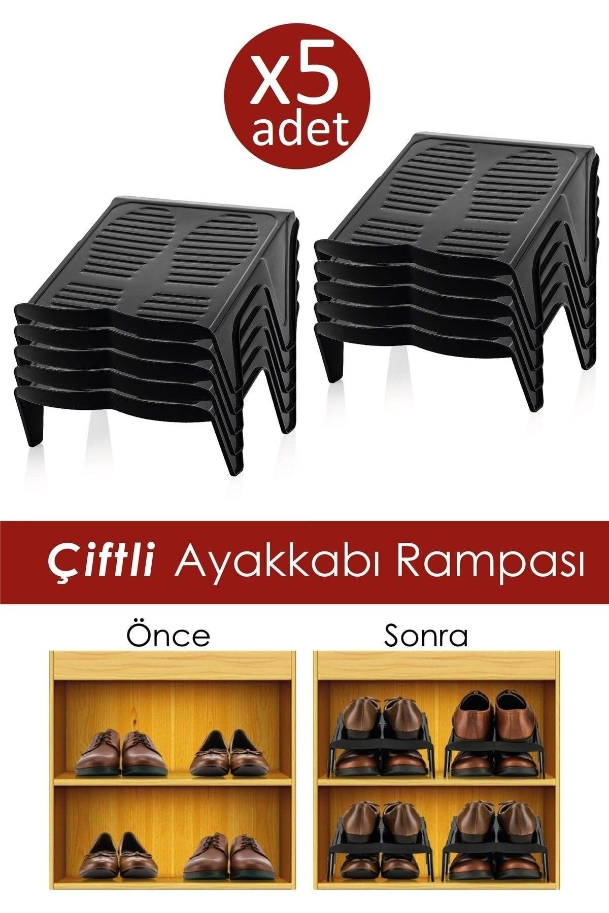 5 Pairs Shoe Organizer Ramp
