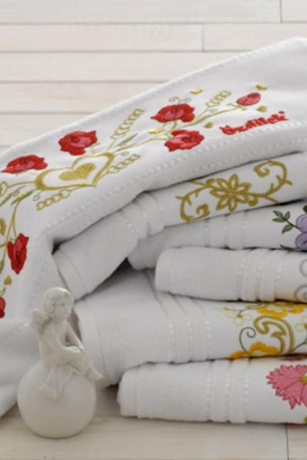 5 Pieces 50X90 Embroidered Hand Face Towel - Swordslife