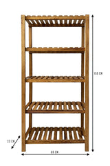 5 Shelves Solid Wood Bathroom Organizer - Swordslife
