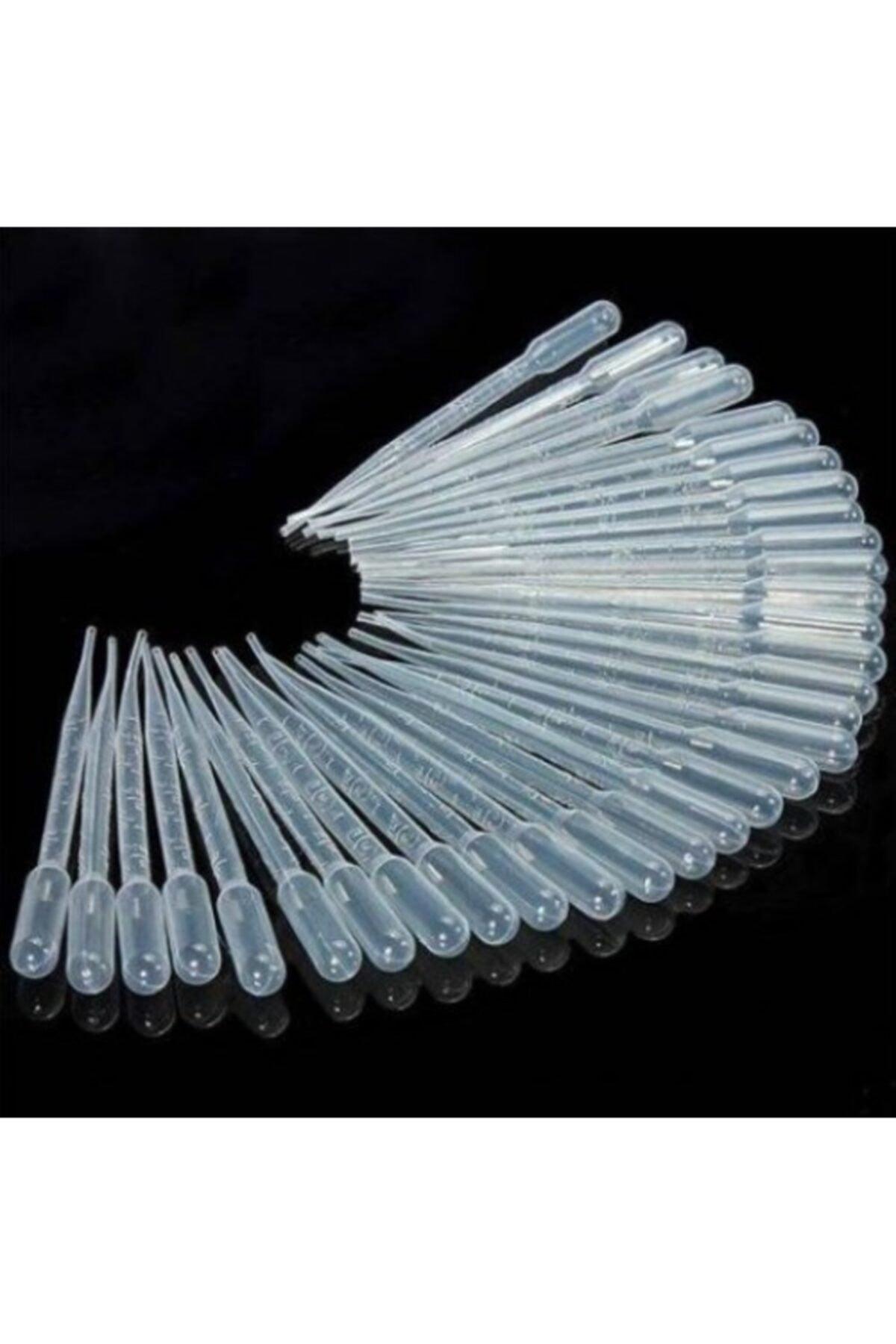 50 Pieces 3ml Plastic Pasteur Pipette Liquid Pipette