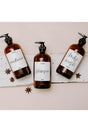 500 ml Amber Glass Bottle Bath Set Shampoo Conditioner Body Wash Shampoo Conditioner Shower Gel Set of 3 - Swordslife