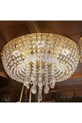 50cm Bolero Gold Color Round Shaped Octagon Stone Led Chandelier - Swordslife