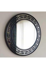 50cm Decorative Patterned Round Console Dresuar Bathroom Mirror Vega Model - Swordslife