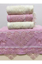 50x90 4 Pcs 100% Cotton Velvet Needle Lace Lace Pattern Towel - Swordslife