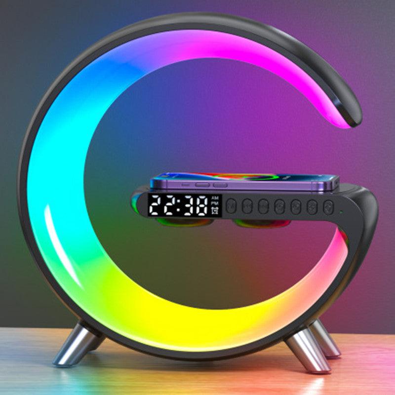 Intelligent Atmosphere Lamp Bluetooth Speaker Wireless Charger Bedside Lamp Sunrise Wake-up Lamp Polar Lamp Alarm Clock - Swordslife