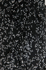 Black Printed Ruffle High Waist Mini Stretch Knitted Skirt TWOSS21ET0010 - Swordslife