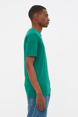 Green Men's Basic Slim Fit Crew Neck Short Sleeved T-Shirt TMNSS22TS0270
