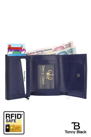 Original Automatische Mechanismus Boxed Rfid Schutz Anti-Diebstahl Geld &amp; Karte Halter Brieftasche