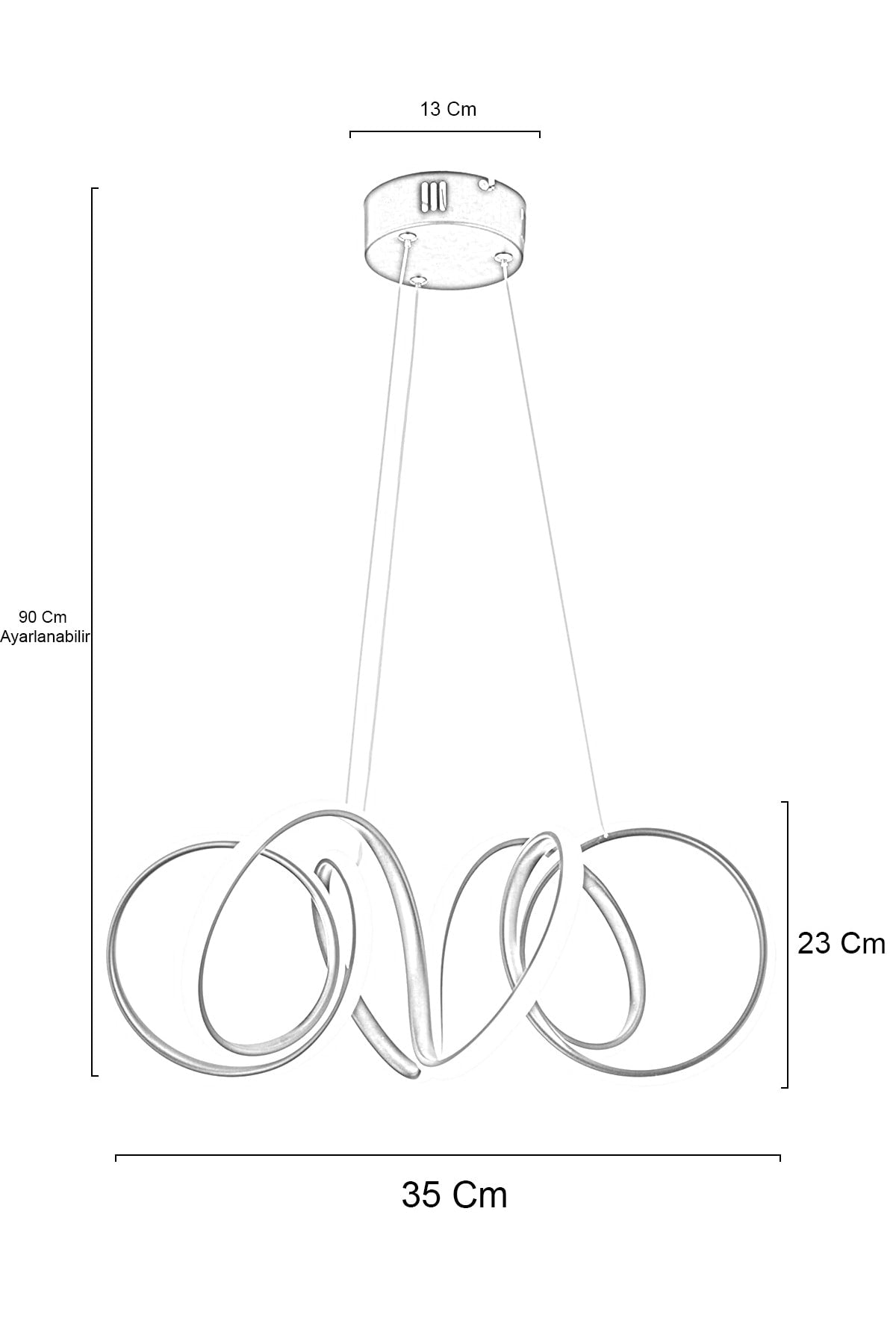 Minerva Cream Modern Pendant Lamp Led Chandelier Living Room Kitchen Room Led Chandelier