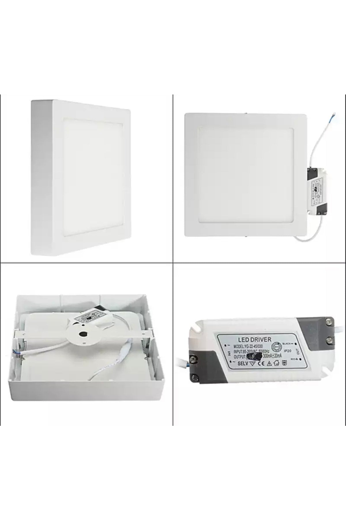 Modern Ceiling Square Plafonier Led Chandelier Panel Light 6500K White Light 30X30Cm