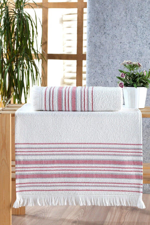 Odin Jacquard Fringed Bath Towel Set of 2 - Swordslife