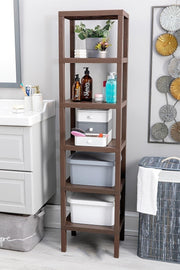 6 Tiers Plastic Shelving Unit Kitchen Shelf Bathroom Shelf Balcony Shelf Bathroom Organizer Bookshelf Coffee - Swordslife