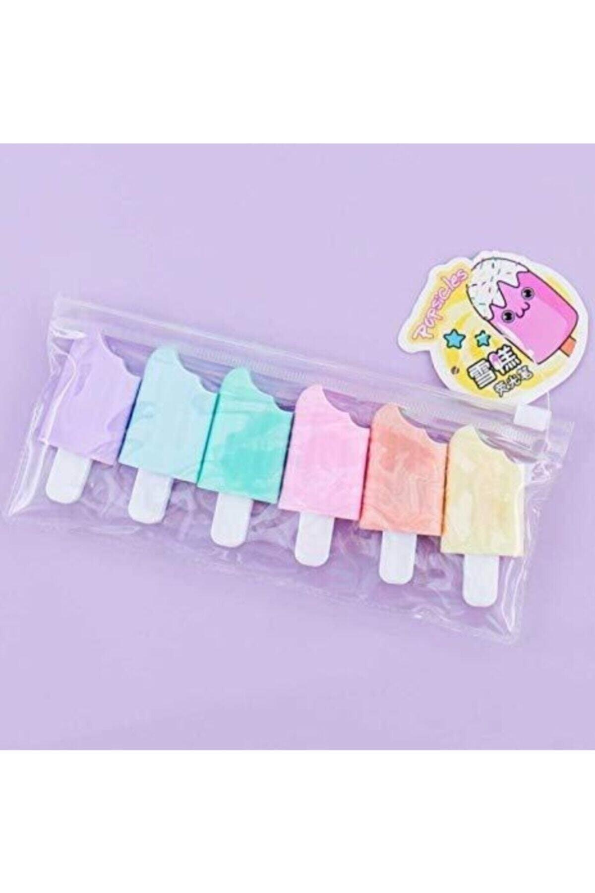 6 Mini Ice Cream Highlighter Marker Pen