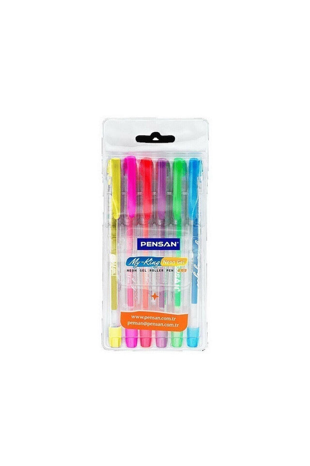 6 Neon Color Gel Pen Set