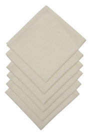 6 Pieces Cream Colored Cloth Service-Presentation Napkin 1st Quality Duck Linen Fabric (MORDER-FREE FABRIC) 33x33 Cm - Swordslife