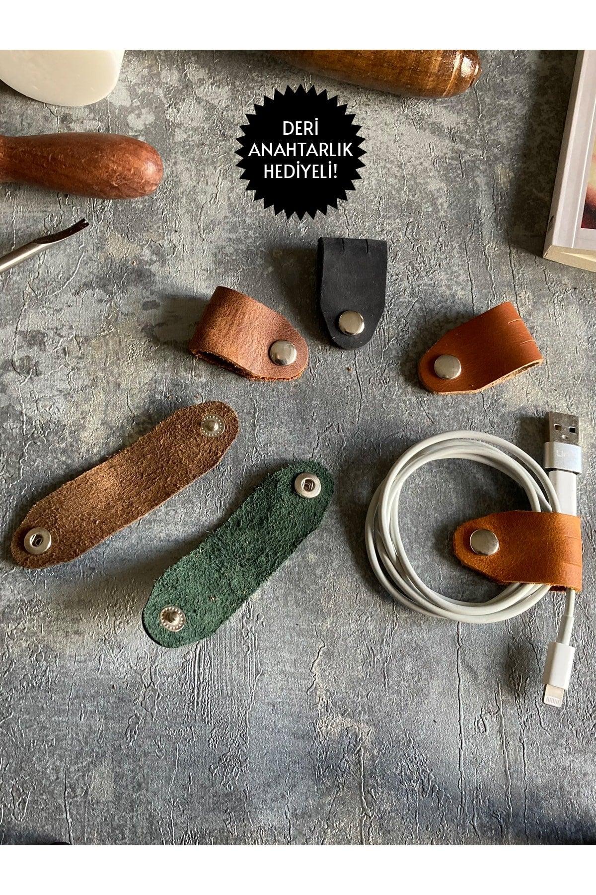 6 Pieces Genuine Leather Cable Holder - Colorful