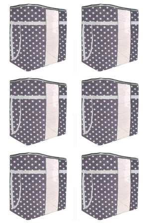 6 Pcs Star Pattern Window Storage Bag House Organizer Storage Bag Maxi 30x45x50 Cm - Swordslife