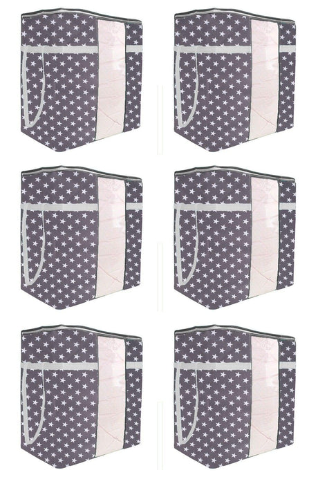 6 Pcs Star Pattern Window Storage Bag House Organizer Storage Bag Maxi 30x45x50 Cm - Swordslife