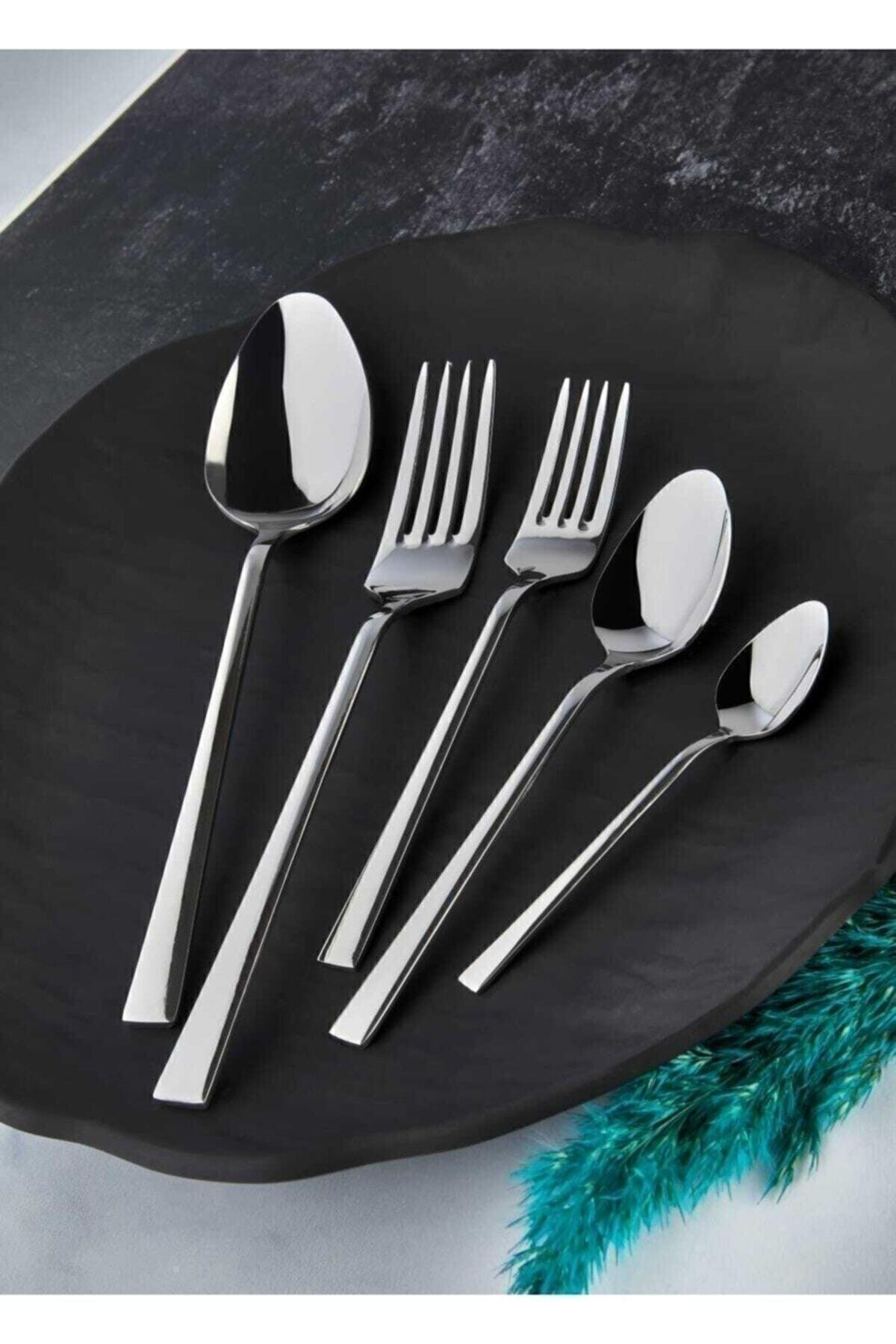 30 Pieces Natural Cutlery Set for 6 Persons Straight Model - Swordslife