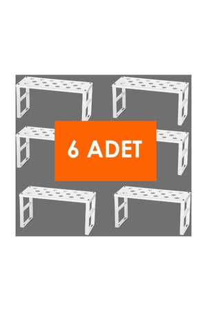 6 Pcs Stainless Metal In-Cabinet Shelf Organizer Kitchen Cabinet Plate Cup Pot Rack Organizer - Swordslife