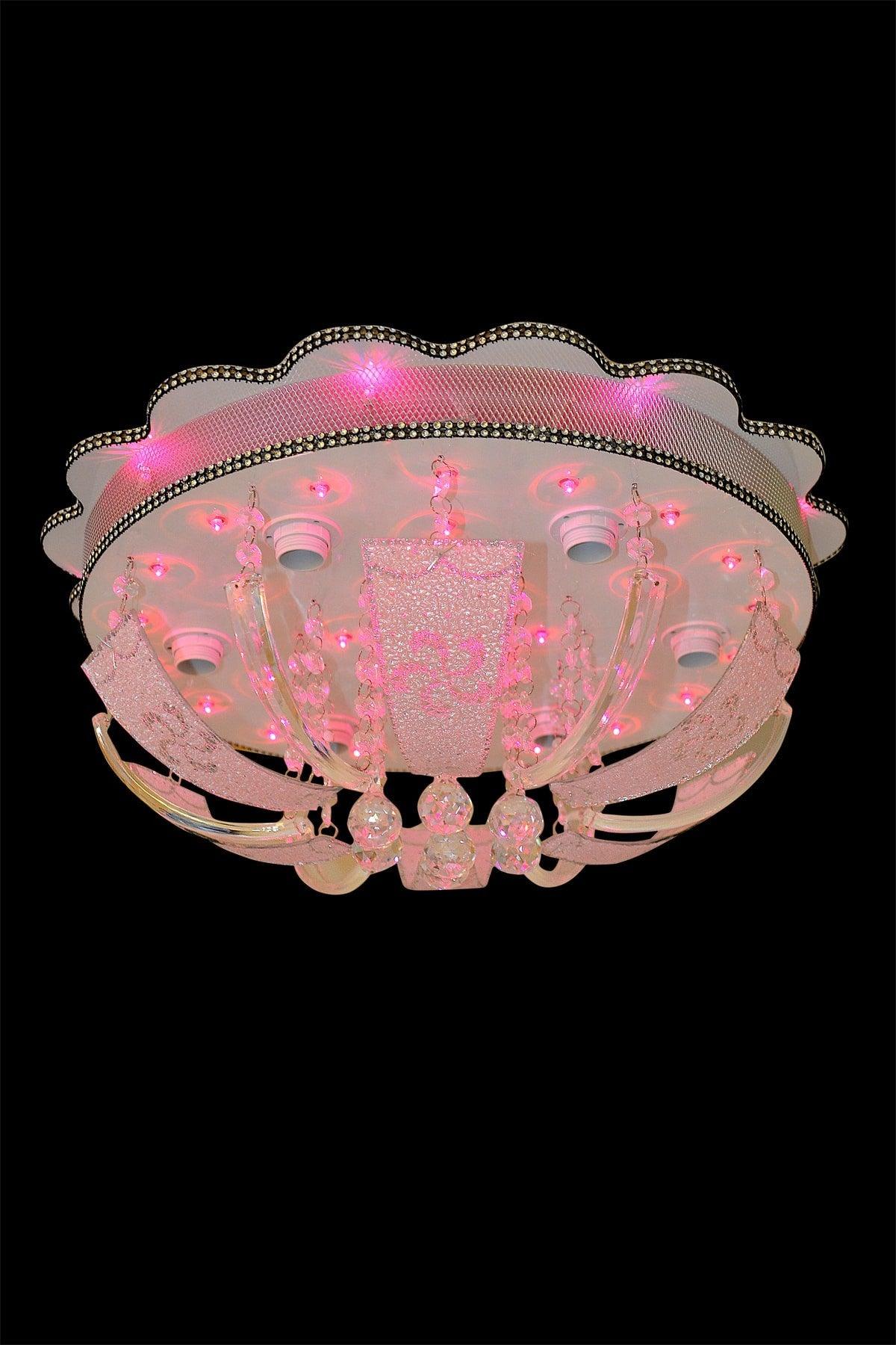 6 Sockets Double Daisy Tray Large 3 Stage RGB Controlled Led Chandelier - Swordslife