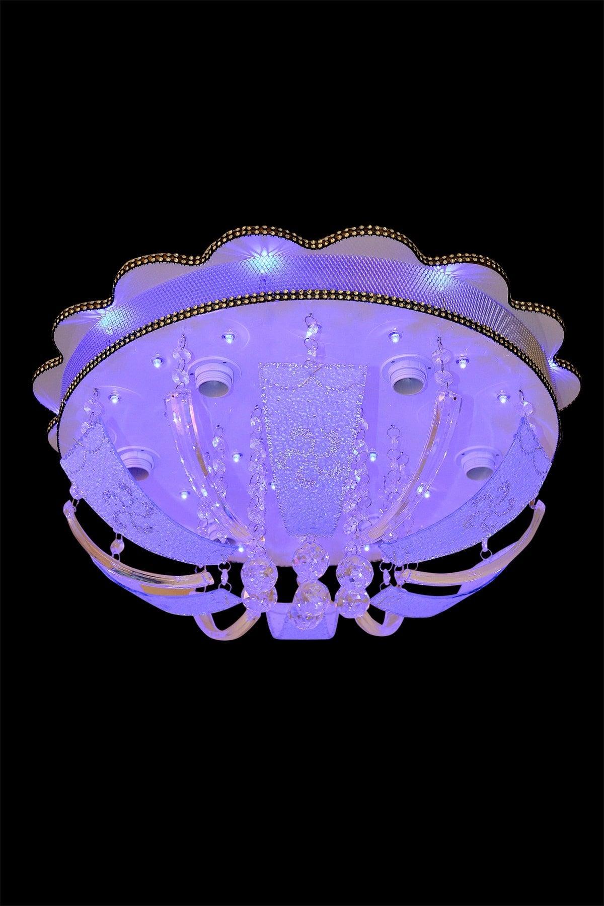 6 Sockets Double Daisy Tray Large 3 Stage RGB Controlled Led Chandelier - Swordslife