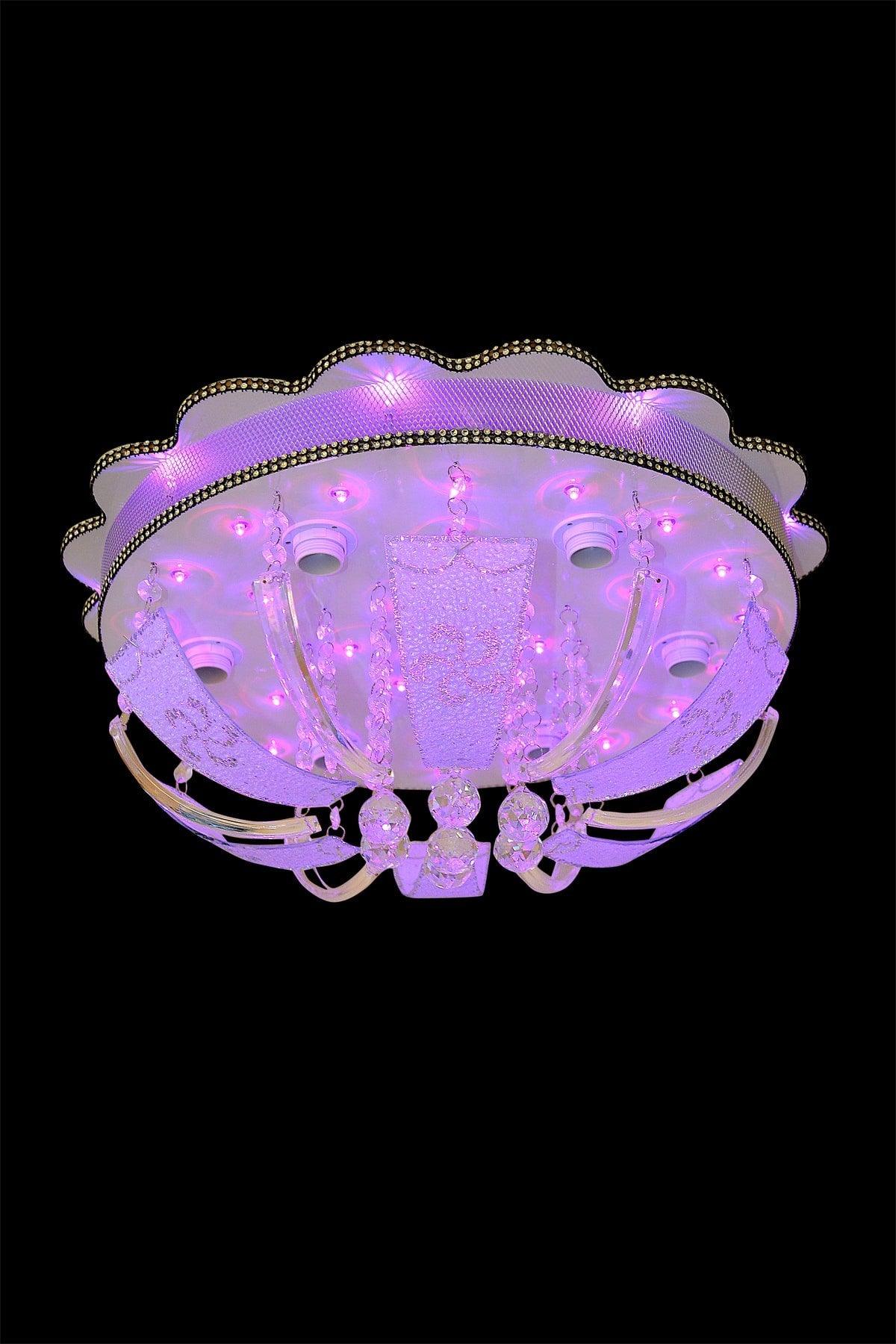 6 Sockets Double Daisy Tray Large 3 Stage RGB Controlled Led Chandelier - Swordslife